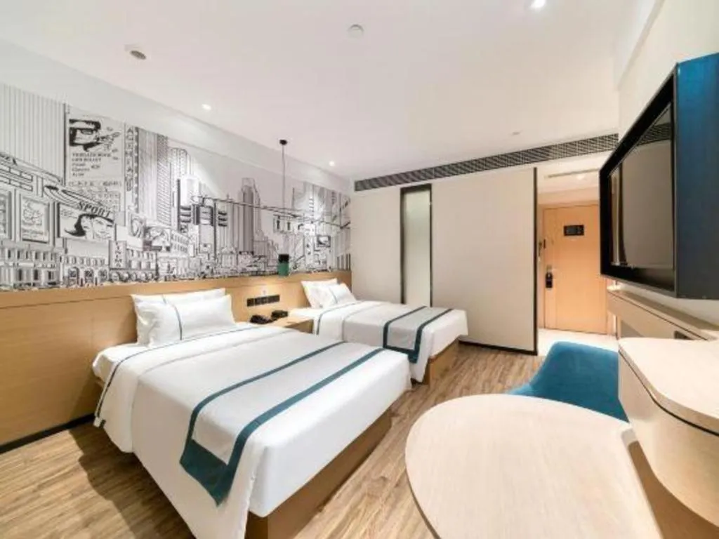 Bed in City Comfort Inn Kunming Qianxing Road Dashanghui Children's Hospital