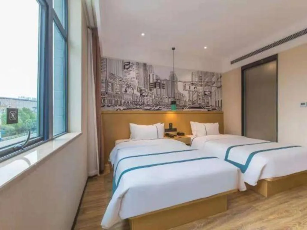 Bed in City Comfort Inn Kunming Qianxing Road Dashanghui Children's Hospital