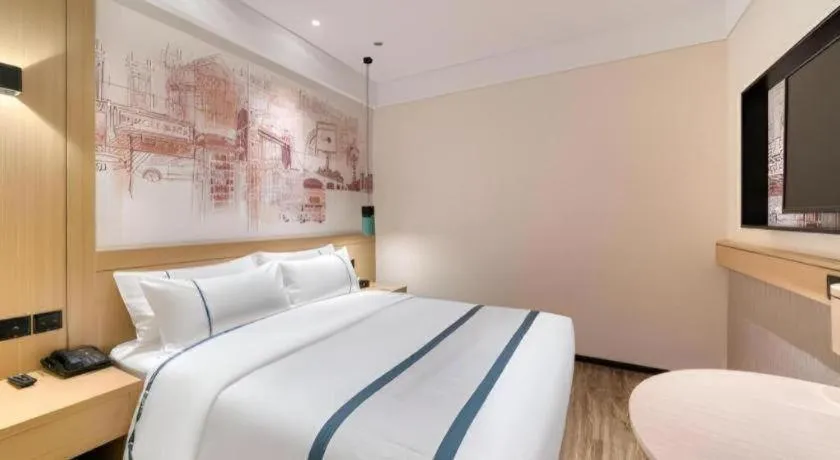 Bed in City Comfort Inn Kunming Qianxing Road Dashanghui Children's Hospital