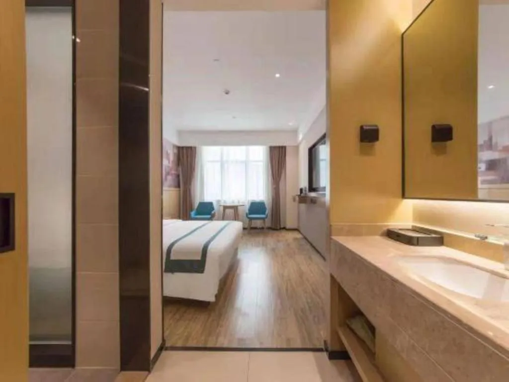 Bed in City Comfort Inn Kunming Qianxing Road Dashanghui Children's Hospital