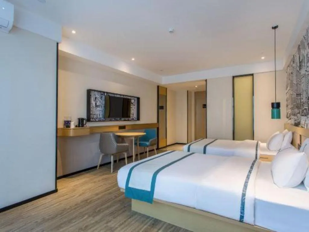 Bed in City Comfort Inn Kunming Qianxing Road Dashanghui Children's Hospital