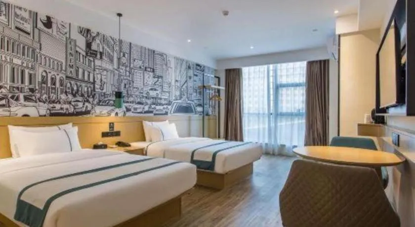 Bed in City Comfort Inn Kunming Qianxing Road Dashanghui Children's Hospital