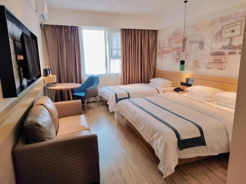 Bed in City Comfort Inn Kunming High-speed Railway South Station 7th Street Area