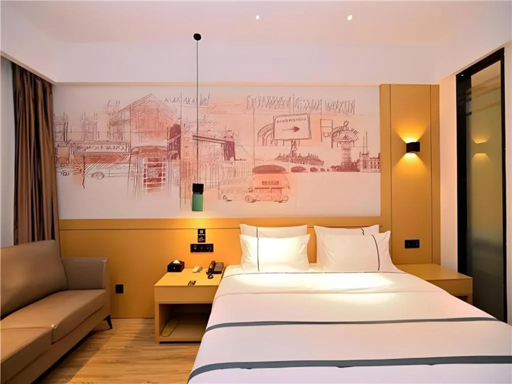 Bed in City Comfort Inn Kunming High-speed Railway South Station 7th Street Area