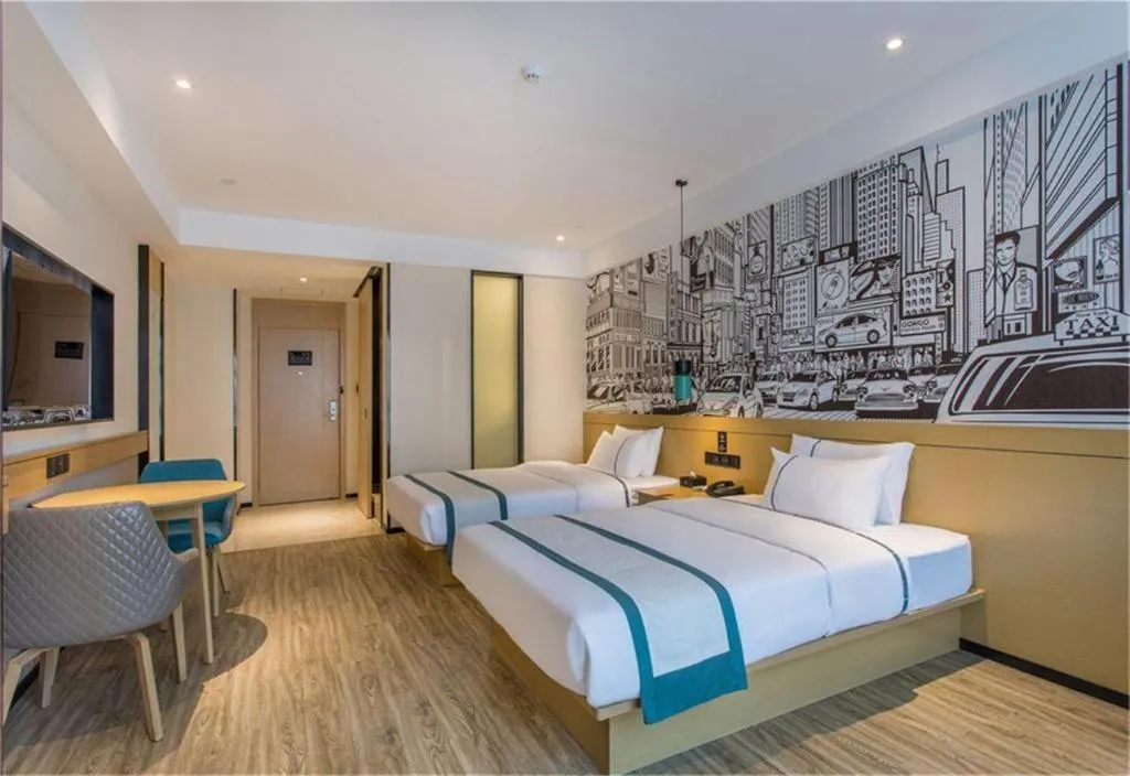 Bed in City Comfort Inn Zhangjiakou Municipal Government High-speed Railway Station North Institute