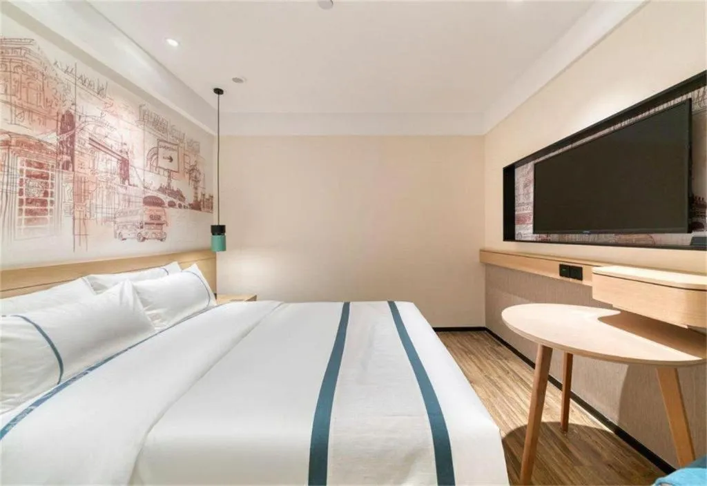 Bed in City Comfort Inn Zhangjiakou Municipal Government High-speed Railway Station North Institute