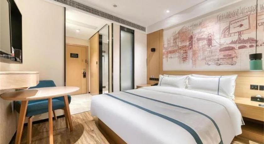 Bed in City Comfort Inn Zhangjiakou Municipal Government High-speed Railway Station North Institute