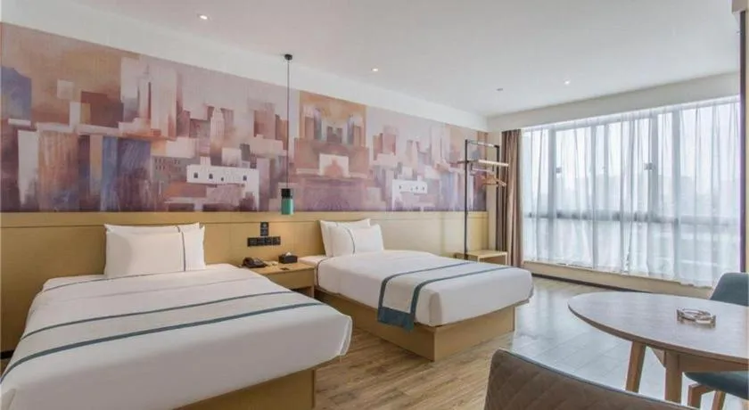 Bed in City Comfort Inn Zhangjiakou Municipal Government High-speed Railway Station North Institute