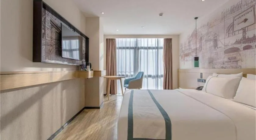 Bed in City Comfort Inn Zhangjiakou Municipal Government High-speed Railway Station North Institute