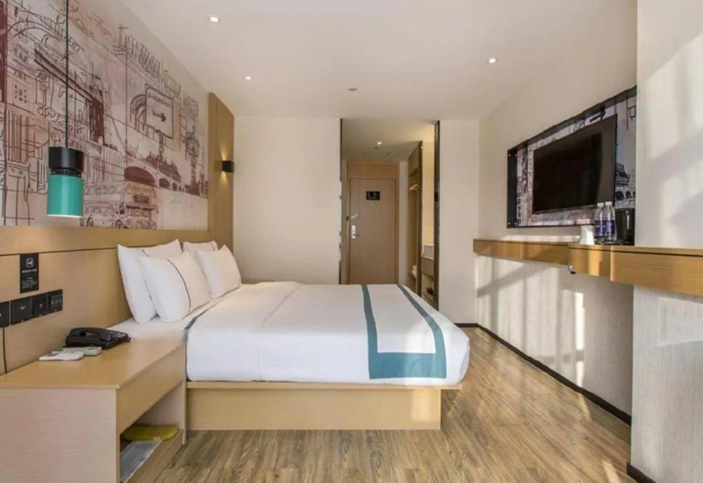 Bed in City Comfort Inn Zhangjiakou Municipal Government High-speed Railway Station North Institute