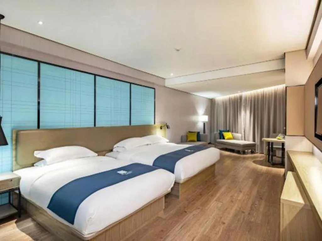 Bed in Echarm Hotel Guilin Railway Station the MixC