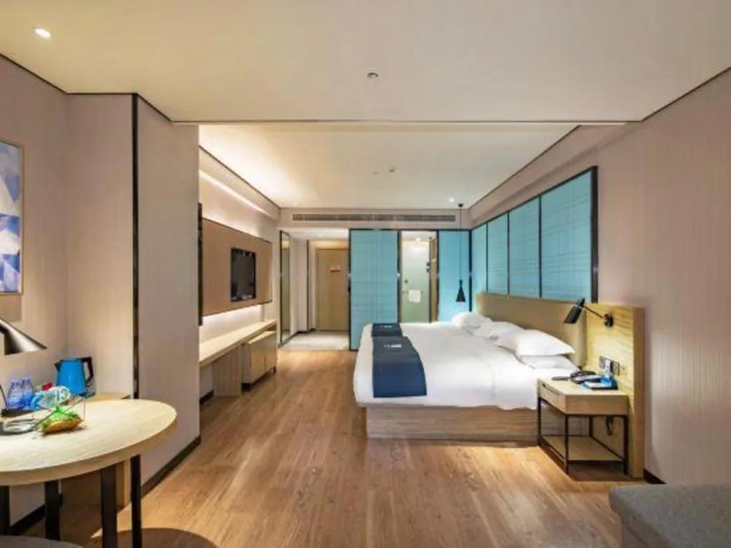 Bed in Echarm Hotel Guilin Railway Station the MixC