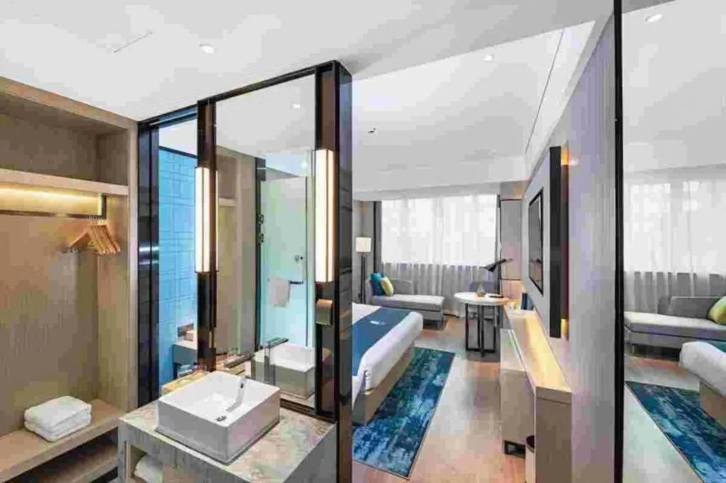 Bed in Echarm Hotel Nanning Dongge Macun Metro Station