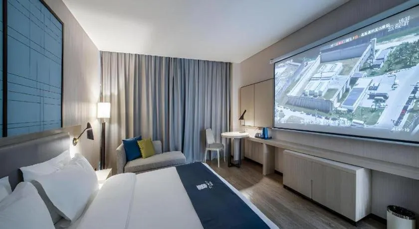 Bed in Echarm Hotel Nanning Dongge Macun Metro Station