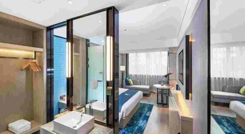 Bed in Echarm Hotel Nanning Dongge Macun Metro Station