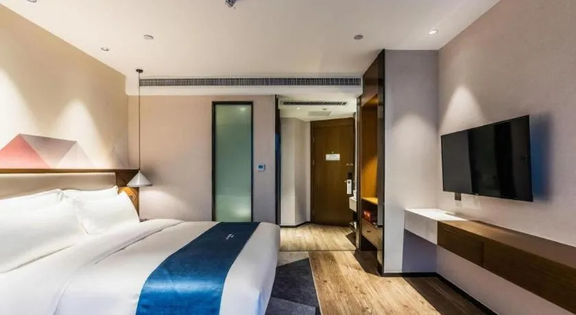 Bed in Borrman Hotel Ji'nan Aoti Center East Provincial Hospital