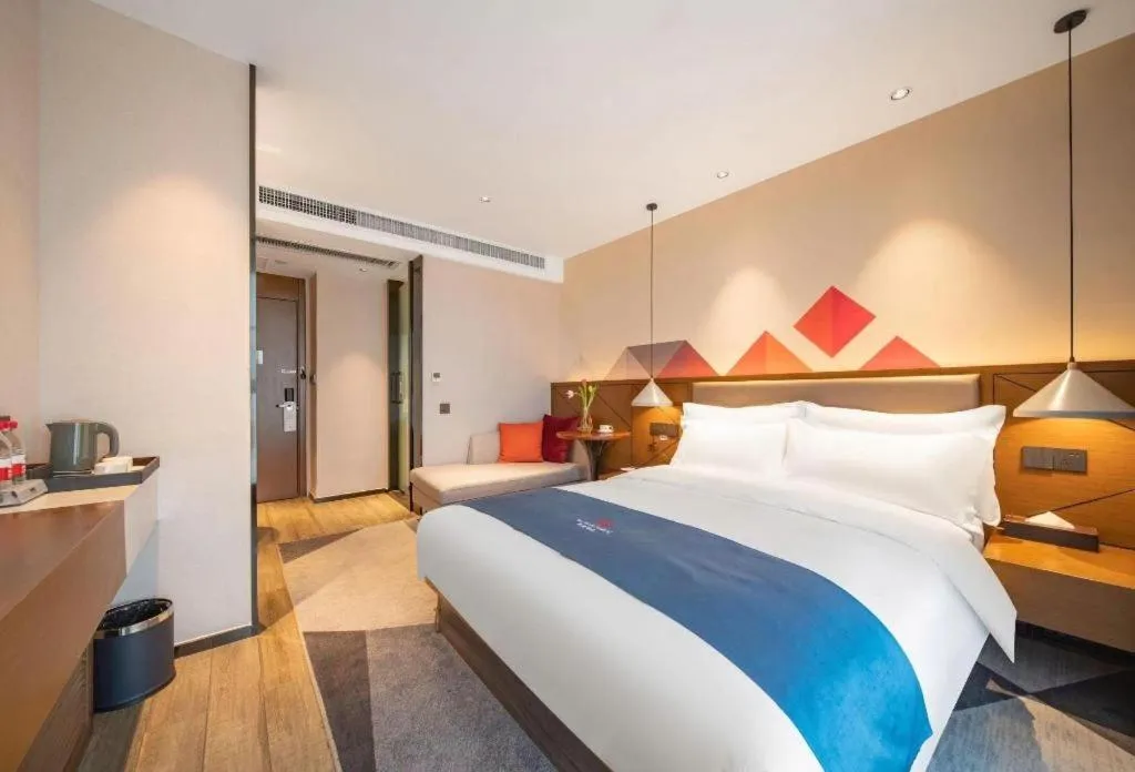 Bed in Borrman Hotel Ji'nan Aoti Center East Provincial Hospital