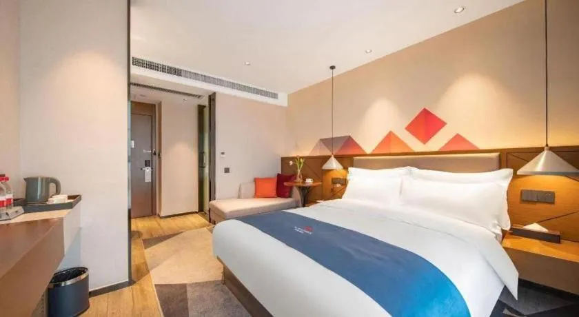 Bed in Borrman Hotel Ji'nan Aoti Center East Provincial Hospital