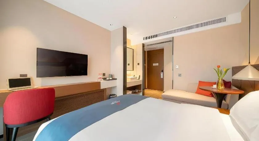 Bed in Borrman Hotel Ji'nan Aoti Center East Provincial Hospital