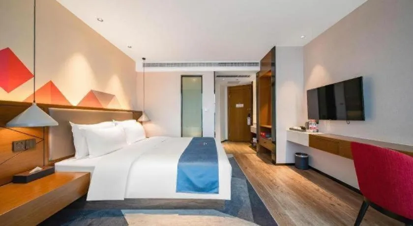 Bed in Borrman Hotel Ji'nan Aoti Center East Provincial Hospital