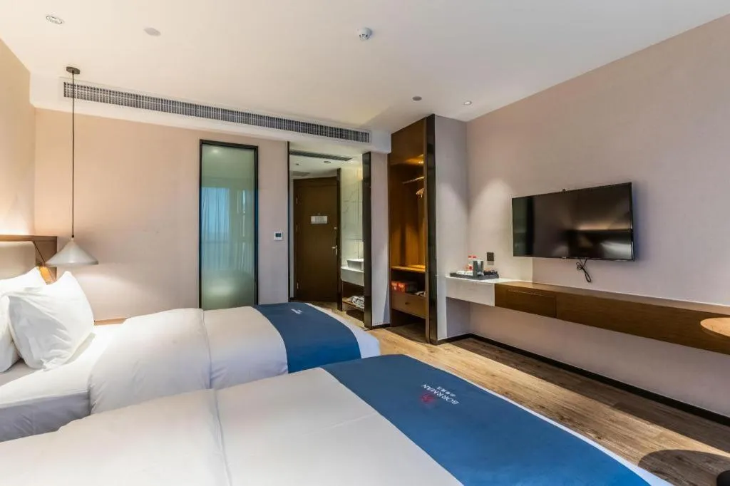 Bed in Borrman Hotel Ji'nan Aoti Center East Provincial Hospital