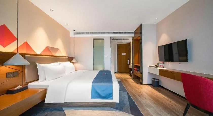 Bed in Borrman Hotel Ji'nan Aoti Center East Provincial Hospital