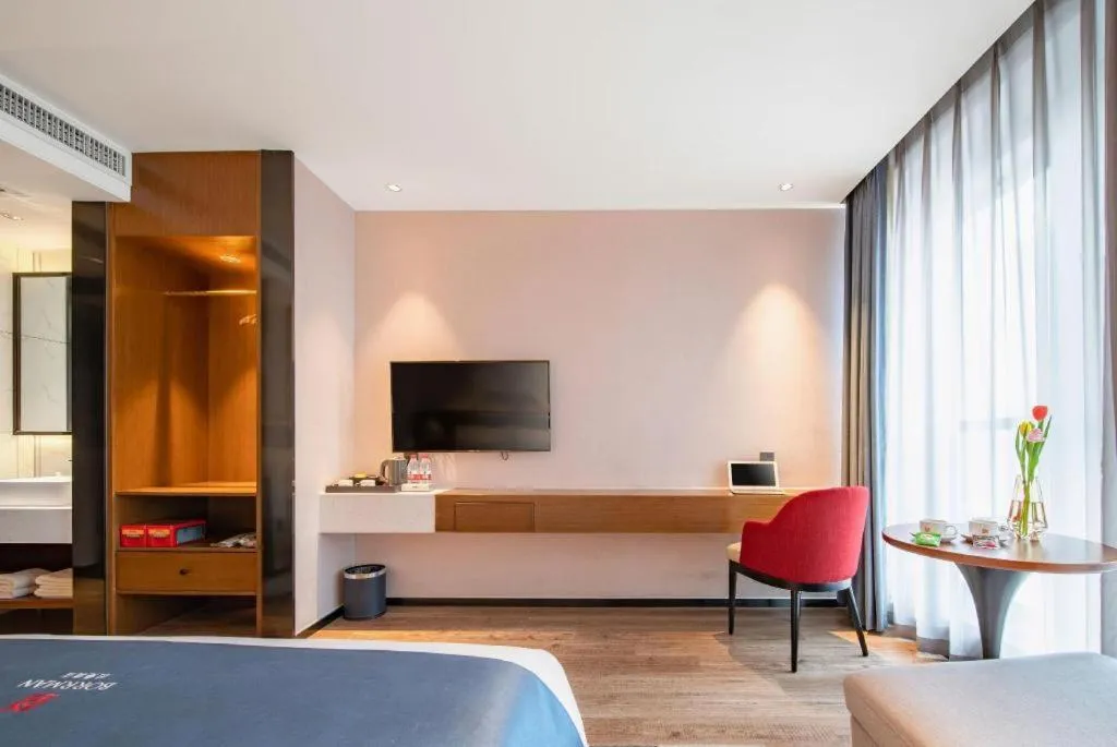 Bed in Borrman Hotel Ji'nan Aoti Center East Provincial Hospital