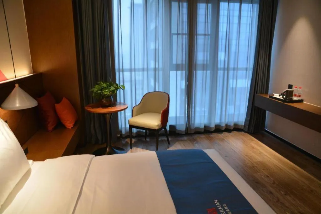 Bed in Borrman Hotel Ji'nan Aoti Center East Provincial Hospital