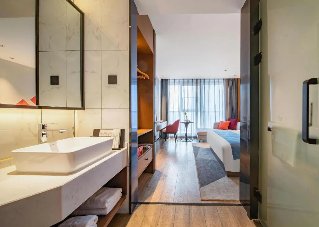 Bed in Borrman Hotel Ji'nan Aoti Center East Provincial Hospital