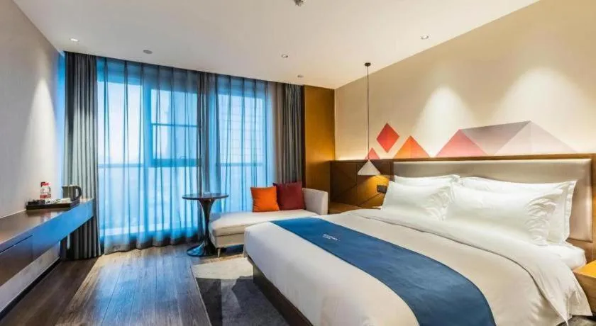 Bed in Borrman Hotel Ji'nan Aoti Center East Provincial Hospital