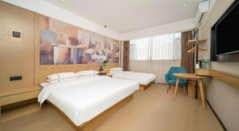 Bed in City Comfort Inn Dali High-speed Railway Station Erhai Park