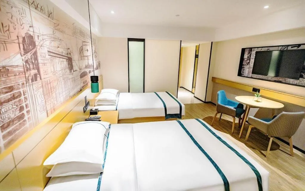 Bed in City Comfort Inn Dali High-speed Railway Station Erhai Park