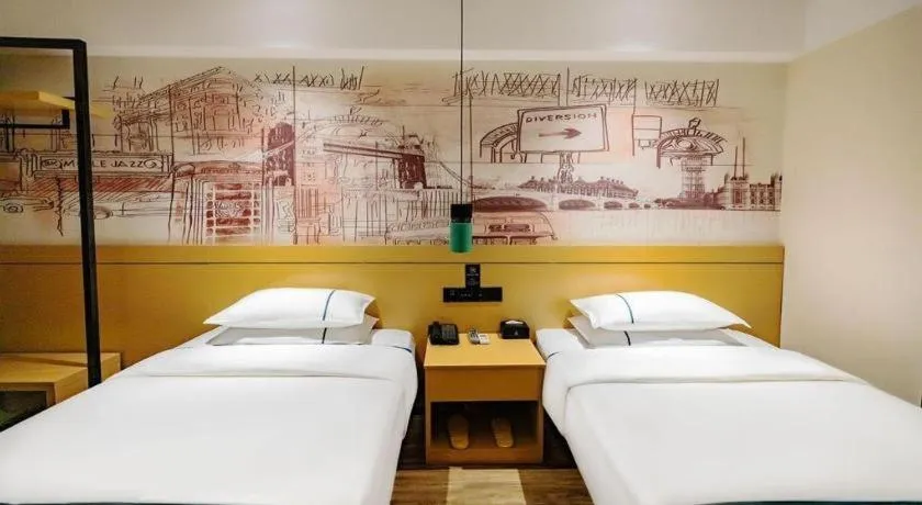 Bed in City Comfort Inn Dali High-speed Railway Station Erhai Park