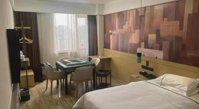 Bed in City Comfort Inn Chengdu Wenjiang Zhujiang Square Guanghua Park Metro Station