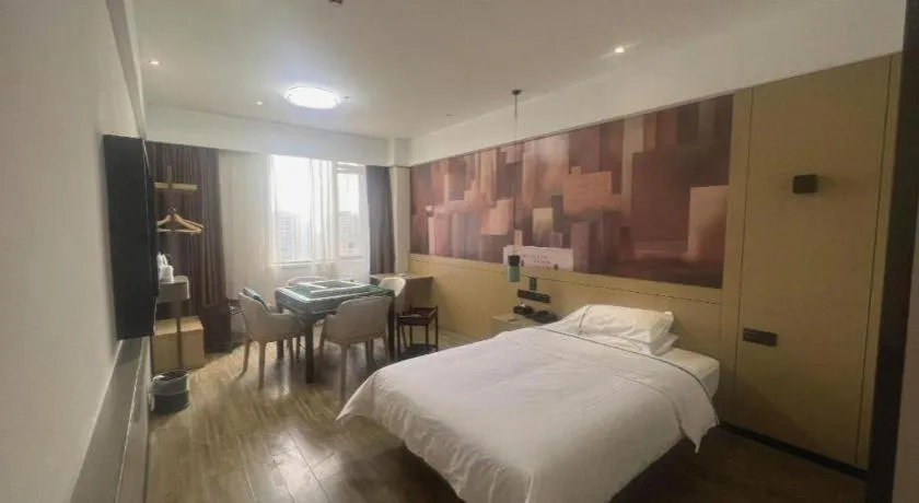 Bed in City Comfort Inn Chengdu Wenjiang Zhujiang Square Guanghua Park Metro Station