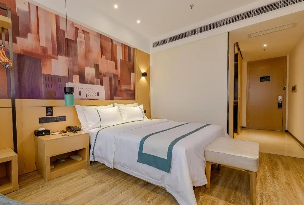 Bed in City Comfort Inn Chengdu Wenjiang Zhujiang Square Guanghua Park Metro Station