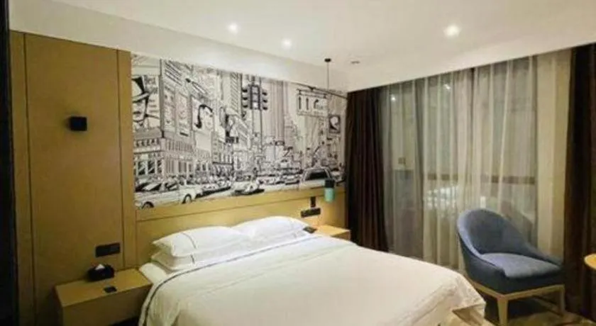 Bed in City Comfort Inn Chengdu Wenjiang Zhujiang Square Guanghua Park Metro Station