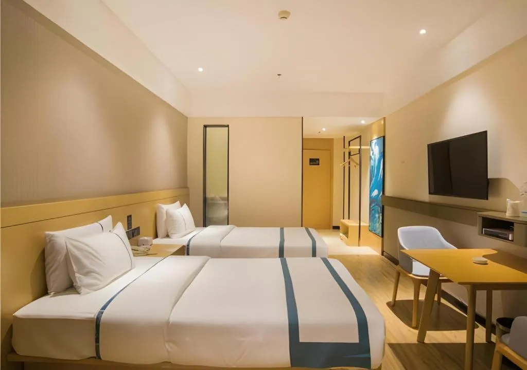 Bed in City Comfort Inn Liuzhou Longtan Park Ma'anshan Baiyun