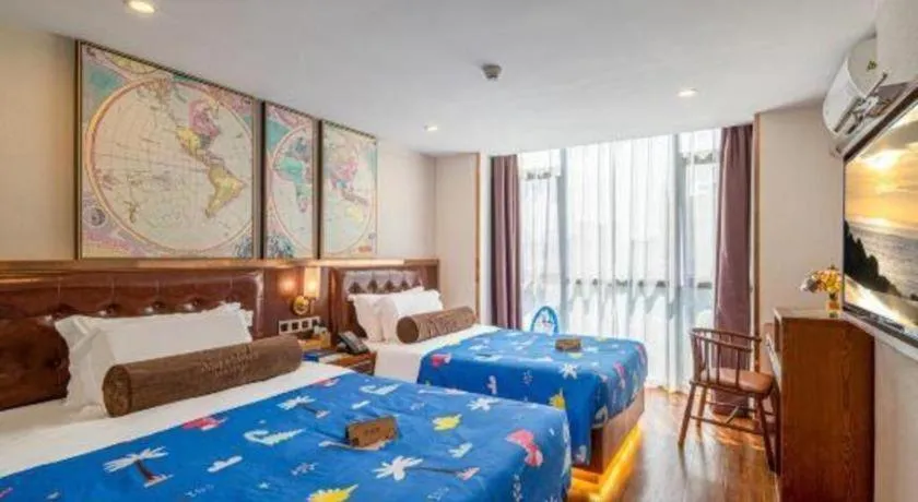 Bed in James Joyce Coffetel Guilin Railway Station Xiangbi Mountain Liangjiang Sihu Wharf