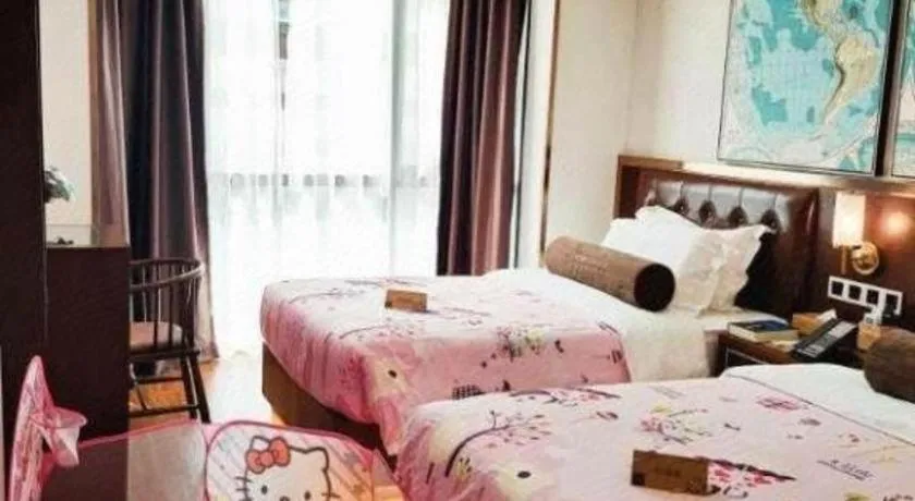 Bed in James Joyce Coffetel Guilin Railway Station Xiangbi Mountain Liangjiang Sihu Wharf