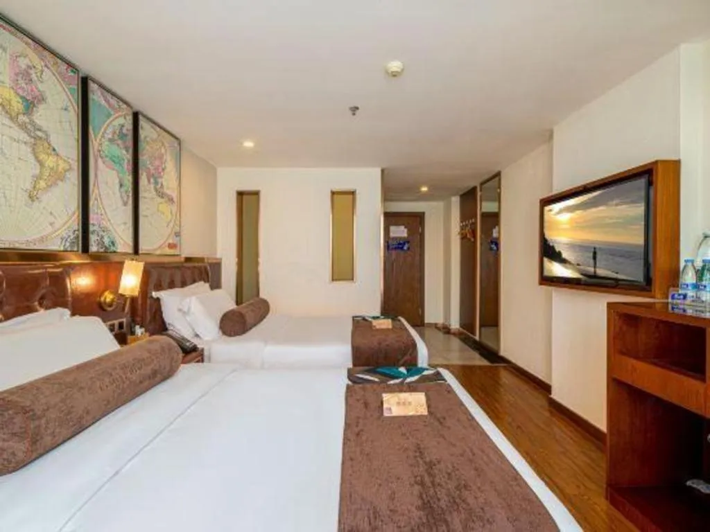 Bed in James Joyce Coffetel Guilin Railway Station Xiangbi Mountain Liangjiang Sihu Wharf