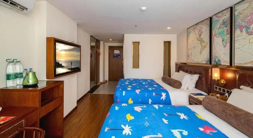 Bed in James Joyce Coffetel Guilin Railway Station Xiangbi Mountain Liangjiang Sihu Wharf