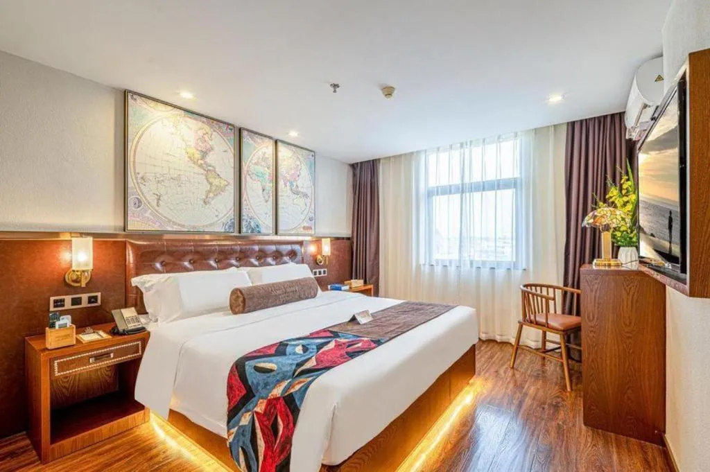 Bed in James Joyce Coffetel Guilin Railway Station Xiangbi Mountain Liangjiang Sihu Wharf