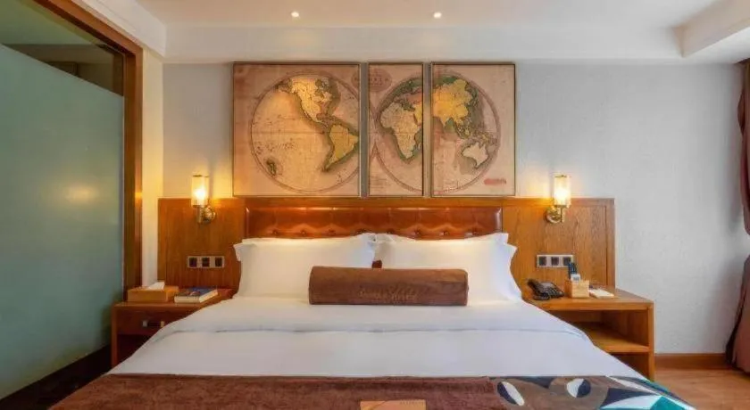 Bed in James Joyce Coffetel Kunming Railway Station Huancheng Nan Road Metro Station