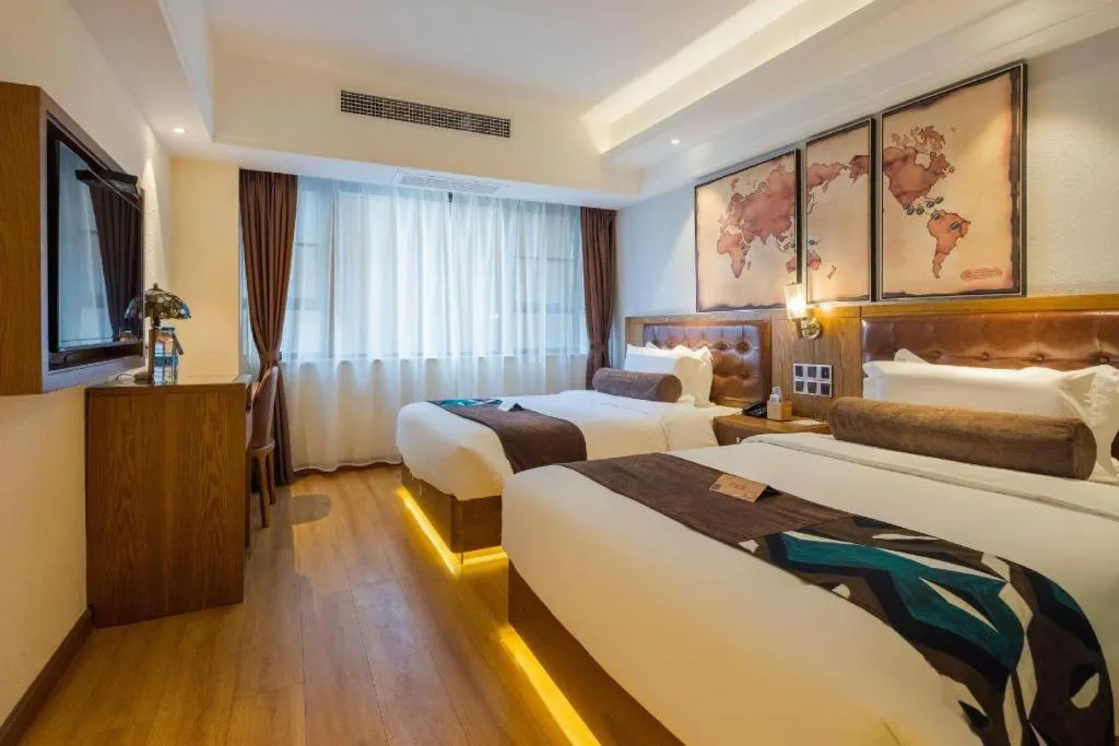 Bed in James Joyce Coffetel Kunming Railway Station Huancheng Nan Road Metro Station