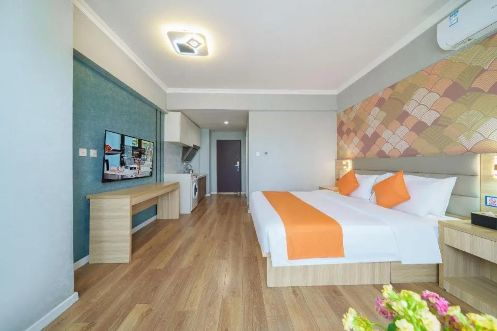 Bed in PAI Hotel Xi'an Kunming Road Hancheng South Road Metro Station