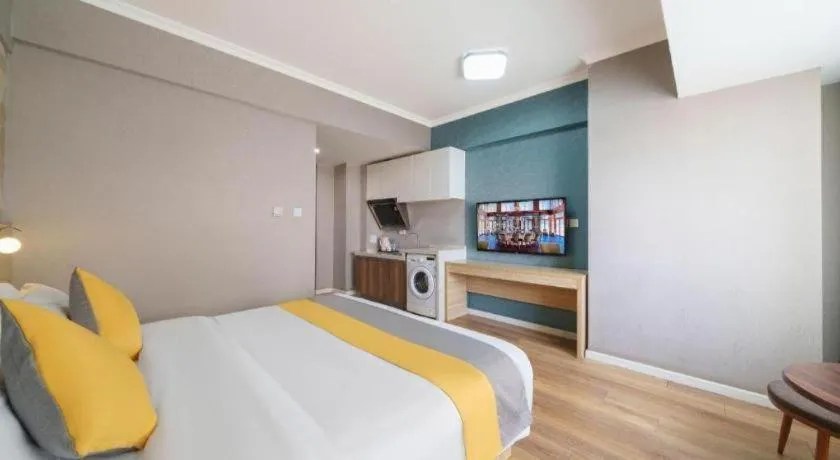 Bed in PAI Hotel Xi'an Kunming Road Hancheng South Road Metro Station