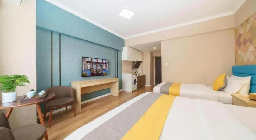 Bed in PAI Hotel Xi'an Kunming Road Hancheng South Road Metro Station