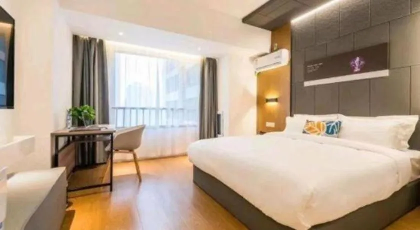 Bed in PAI Hotel Xi'an Kunming Road Hancheng South Road Metro Station