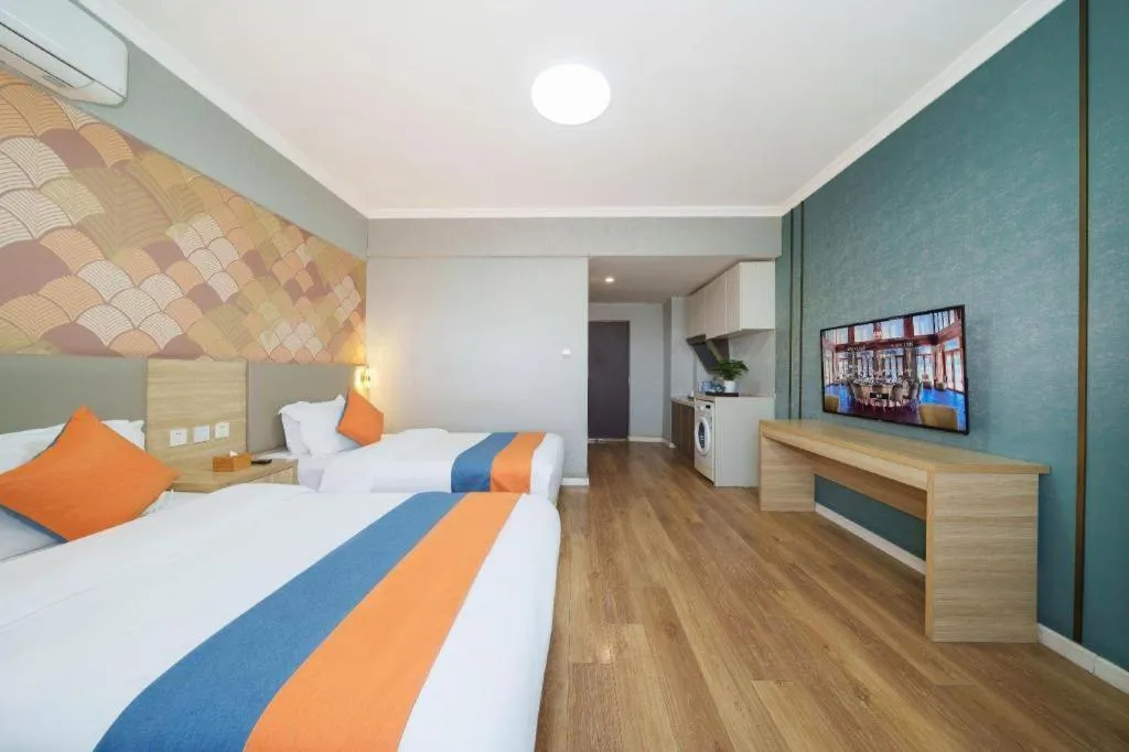 Bed in PAI Hotel Xi'an Kunming Road Hancheng South Road Metro Station